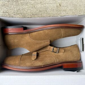 Banana Republic Tan Suede Monk Strap Oxfords
